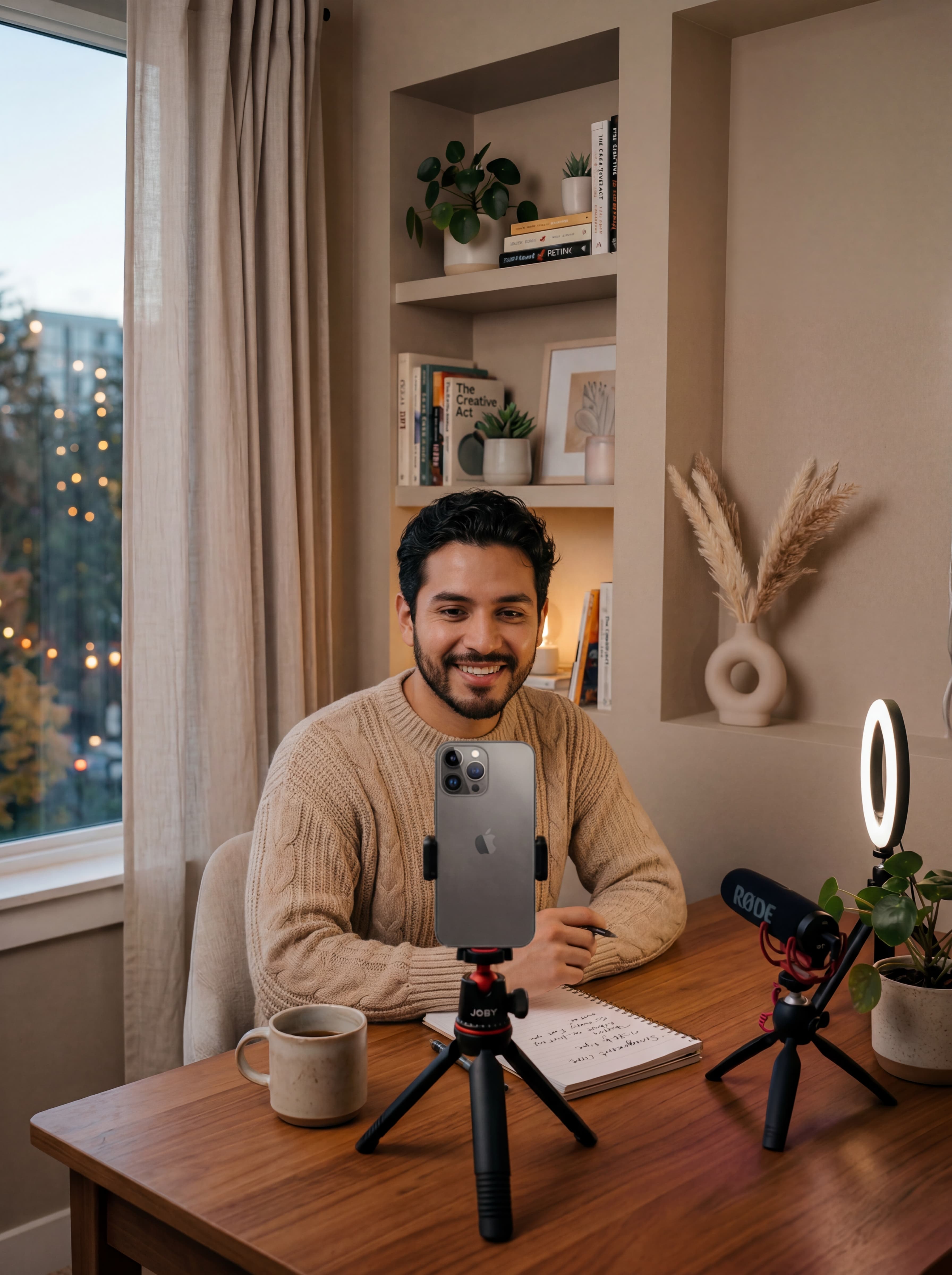 A premium creator-focused environment that suggests real support without feeling corporate or founder-centered.